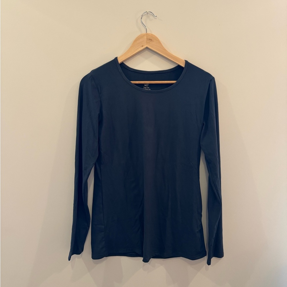 Dark Gray Long-sleeve Scrub Top Under Shirt!
